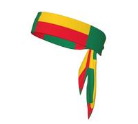 Écharpe de sport double face Drapeau WHJSSF du Bénin Image douce et respirante Convient pour le yoga, la course à pied et le fitness