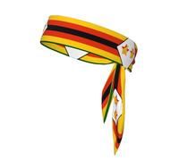Écharpe de sport double face Drapeau WHJSSF du Zimbabwe Image douce et respirante Convient pour le yoga, la course à pied et le fitness