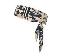 Écharpe de sport double face WHJDPP avec illustration imprimée des peuples africains doux et respirant adapté pour le yoga, la course à pied et le fitness