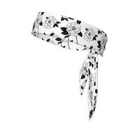 Écharpe de sport double face WHJDPP simple impression camélia doux et respirant adapté pour le yoga, la course à pied et le fitness