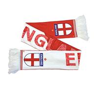 Écharpe de supporter de l'équipe nationale d'Angleterre pour les fans d'événements sportifs, blanc/rouge, 144 cm x 14 cm
