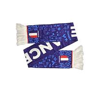 Écharpe de supporter de l'équipe nationale de France Football Coupe du monde de football pour événements sportifs fans de France, blanc/rouge