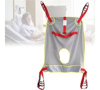 Écharpe de toilette pour patient, sangle de levage pour patient, sangle de transfert avec 4 cordons réglables et poignée pour transfert complet du corps pour hôpitaux, maisons et infirmières