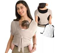 Écharpe de transport extensible pour bébé - Porte-nouveau-né - Beige - Taille L
