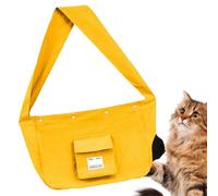 Écharpe de transport respirante pour animal domestique, sangle d'épaule rembourrée réglable, ceinture de sécurité de poche, voyage en plein air, transport de chiot, et idéal pour la promenade dans le