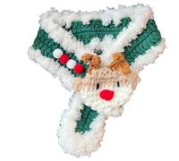 Écharpe de vacances pour animal de compagnie, cache-cou d'hiver pour chien, bandana festif pour chien, écharpe réglable pour chien, costume de Noël pour animal de compagnie, accessoires d'hiver pour