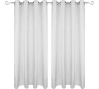 Echarpe déco Ellen Oeillets Opaque Lot de 2 - 140x145 cm Gris clair