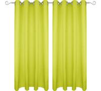Echarpe déco Ellen Oeillets Opaque Lot de 2 - 140x145 cm Vert