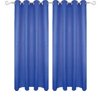 Echarpe déco Ellen Oeillets Opaque Lot de 2 - 140x245 cm Bleu