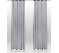 Echarpe décorative Noella avec ruban universel Voile, paquet de 2 140 x 145cm gris - gris clair