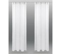 Echarpe décorative Noella Passage Voile Lot de 2 140 x 245cm blanc - blanc pur