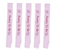 Écharpe Décorative pour Baby Shower Rose en Tissu, Lot de 5 Pièces