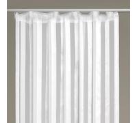 Echarpe décorative rayures semi-transparente ruban universel 140x 145cm blanc - blanc perle