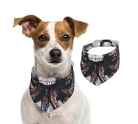 Écharpe demi-tête de mort, bandana pour animal domestique, bandanas printemps été en coton doux pour chiot, accessoires réglables pour petites, moyennes et grandes, filles, garçons, chiots, petits
