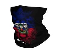 Écharpe Demi-Visage Couronne Lion Haïti Drapeau Haïtien Headwrap Unique Bande De Cheveux pour Vélo, Randonnée, Ski