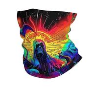 Écharpe Demi-Visage Faucheuse Âme Démon Espace Rainbow Néon Noir Bandeau Magique Séchage Rapide Anti-UV Tube Bandeaux pour Cyclisme Course À Pied Femme 25X50Cm