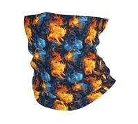 Écharpe Demi-Visage Feu du Lion Rouge Et Bleu Étanche À La Poussière Décoration Faciale Multifonctionnel Echarpe Gaiter pour Sports Course À Pied Vélo
