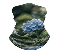 Écharpe Demi-Visage Hortensia Hibiscus Iris Oiseau Séchage Rapide Protection du Visage Multi-Usage Gaiter pour Cyclisme Vélo 26X30cm