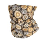 Écharpe Demi-Visage Impression Fantaisie Réaliste des Anneaux d'arbre Étanche À La Poussière Bandeau Magique Séchage Rapide Cache-Col pour Vélo Cyclisme Jogging