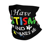 Écharpe Demi-Visage Je suis Autiste Et Ça Fait De Moi Le Patron. Multifonctionnel Protection du Visage Anti-Solaire Headwrap pour Extérieur Homme Vélo
