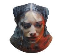 Écharpe Demi-Visage Peinture Qui Coule comme des Larmes Bandeau Magique Anti-Solaire Unisexe Balaclava pour Homme Cyclisme Vélo 25X50Cm