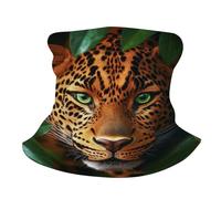 Écharpe Demi-Visage Un Léopard dans Son Milieu Naturel Bandeau Magique Multifonctionnel Élastique Décoration Faciale pour Cyclisme Sports Vélo 25X50Cm