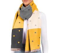 Echarpe Desigual Femme, ÉCharpe Femme Polyvalente Hiver Automne Plaid Doux Chaud ÉLéGant Accessoire Mode Confortable Ponpon DéCoratif ChâLe Couverture Luxueux