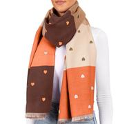 Echarpe Desigual Femme, ÉCharpe Femme Polyvalente Hiver Automne Plaid Doux Chaud ÉLéGant Accessoire Mode Confortable Ponpon DéCoratif ChâLe Couverture Luxueux