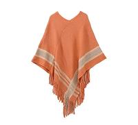 Echarpe Desigual Femme, ÉCharpe Poncho Femme ÉLéGant avec Franges Doublure en Fausse Fourrure Pashmina Polyvalent Cape ChâLe Confortable Accessoire Mode