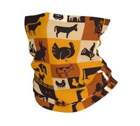 Écharpe Dessin Animé Animaux De La Ferme Abstrait Sombre Cache Cou Multifonction Balaclava Respirant Couvre-Chef pour Cyclisme Jogging Adulte 25X50Cm