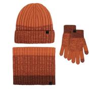 Écharpe d'hiver chaude pour femme - Doublure en polaire épaisse - Écharpe tubulaire - Élastique - Coupe-vent - Design classique - Pour femmes, garçons et filles, Orange, taille unique