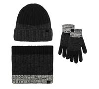 Écharpe d'hiver chaude pour femme - Doublure en polaire épaisse - Écharpe tubulaire - Élastique - Coupe-vent - Design classique - Pour femmes, garçons et filles, Noir , taille unique