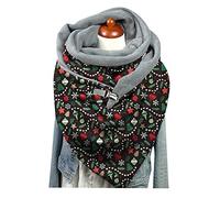 Écharpe d'hiver chaude pour femme - Grande écharpe douce avec franges en coton - Sensation cachemire - Écharpe d'été pour femme - Écharpe d'hiver de qualité supérieure - Écharpe tricotée unisexe