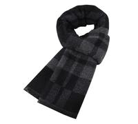 Écharpe d'hiver chaude pour homme et femme - Élégante classique - Tricotée - Moderne - En cachemire - Douce et confortable - Accessoire de costume, O Noir., taille unique