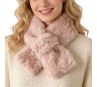 Écharpe d'hiver chaude pour le cou, écharpe pelucheuse pour les vacances, les trajets quotidiens, le ski, la randonnée, le camping, la marche, la course à pied, rose, Refer to description