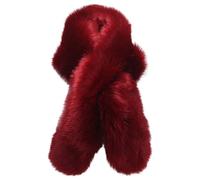 Écharpe d'hiver en polaire pour femme - Automne et hiver - Solide - Chaud - Cache-cou - Pour homme, bordeaux, taille unique