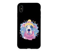 Écharpe d'hiver pour Amoureux des Chiens Dogue Allemand avec Motif Floral Coque pour iPhone XS Max