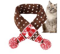 Écharpe d'hiver pour chien, chiot de Noël avec balle | Cache-cou doux et mignon pour chat assorti à un pull de Noël pour chien