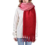 Écharpe d'hiver pour femme - Écharpe d'hiver en mohair de 229,1 x 40,6 cm, écharpe douce et chaude pour femme/homme, rouge, 1 pièce