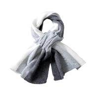 Écharpe d'hiver pour Femme en Laine Unie tricotée Tricolore, Cache-Cou, Petit modèle en Cachemire