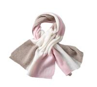 Écharpe d'hiver pour Femme en Laine Unie tricotée Tricolore, Cache-Cou, Petit modèle en Cachemire