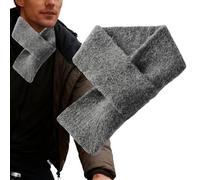 Écharpe d'hiver thermique douce pour le cou | Écharpe courte d'extérieur pour femme, mère, adolescente, fille, automne, Noël, soirée, vacances, voyage, ski, neige, gris, Refer to description