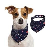 Écharpe double face en coton avec imprimé carte constellation étoilée douce et élégante pour chiens et chats