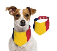 Écharpe double face en coton avec imprimé drapeau du Tchad - Accessoire d'hiver doux et élégant pour chiens et chats