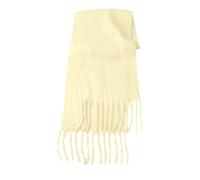 Écharpe douce pour femme Couleur unie Foulard avec style paresseux Doux et Solide Couleur Grand Pull Cheveux Chaud Écharpe Gants avec écharpe pour homme, jaune, A