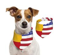 Écharpe drapeau américain de l'Espagne pour animal domestique, bandanas printemps été coton doux pour chiot, accessoires réglables pour petites, moyennes et grandes, filles, garçons, chiots, grands