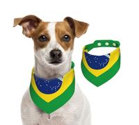 Écharpe drapeau brésilien pour animal domestique, bandanas printemps été en coton doux pour chiot, accessoires réglables pour petites, moyennes et grandes filles, garçons, chiots, taille L