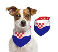 Écharpe drapeau de la République de Croatie pour animal domestique, bandanas pour chien, printemps, été, en coton doux, accessoires réglables pour petits, moyens et grands, filles, garçons, chiots de