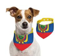 Écharpe drapeau de l'Équateur pour animal domestique, bandanas printemps été coton doux pour chiot, accessoires réglables pour petit, moyen et grand, fille, garçon, chiot