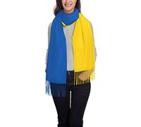 Echarpe Drapeau De L'Ukraine Châle En Cachemire Glands Hiver Foulards Longue Écharpe Chale Pour Cadeau Quotidien Soiree